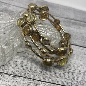 Statement style lucite coil wrap bracelet